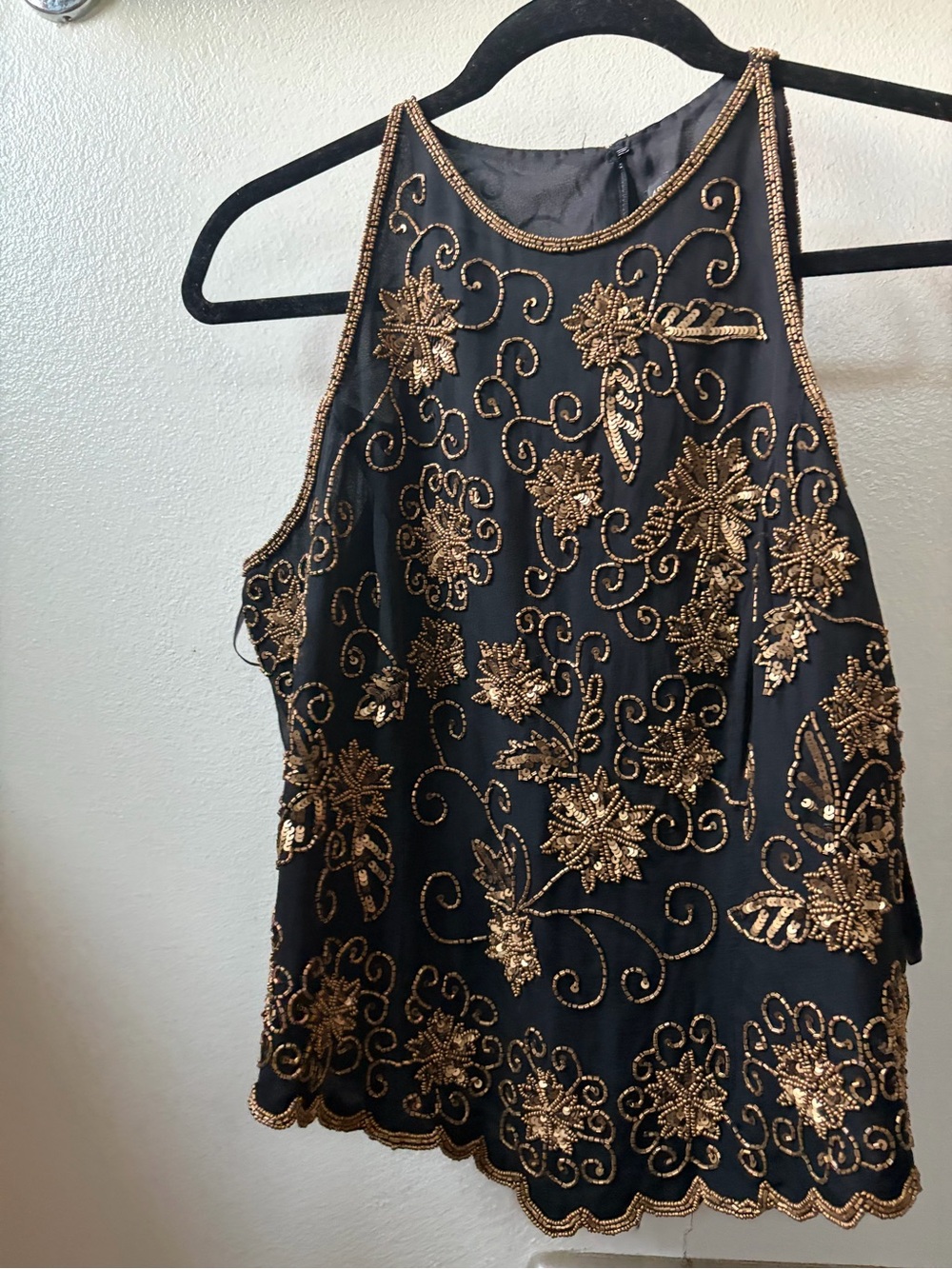 Adrianna Papell Black beaded Top - Picture 5 of 5